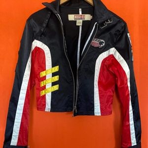 Cropped biker jacket